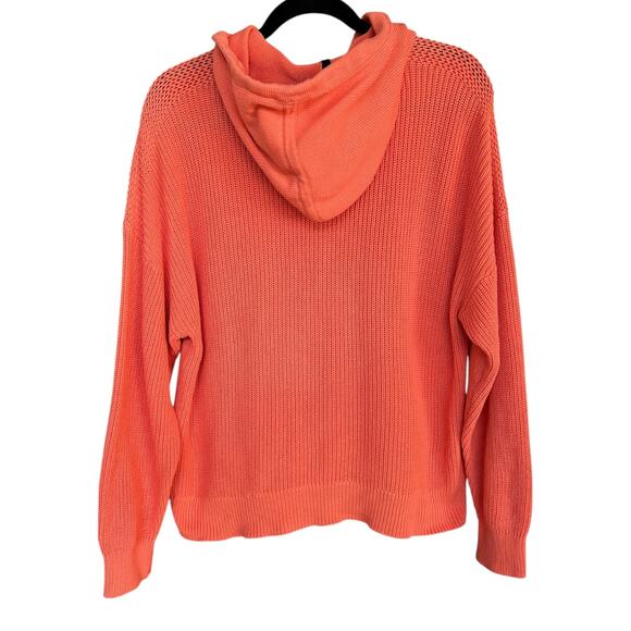 Lauren Ralph Lauren Women's Pink/Peach Combed Cotton Hoodie Sweater Size Large - Picture 6 of 7